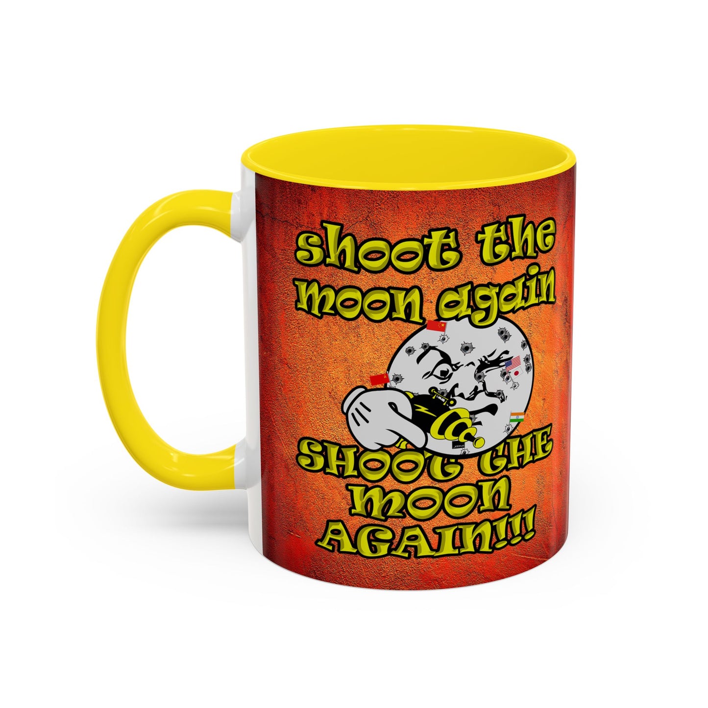 shoot the moon again - Accent Mug (burnt orange)
