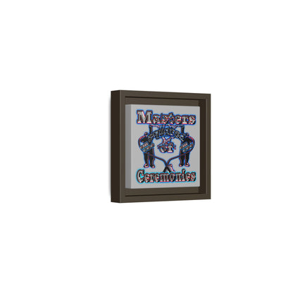 em cee squared - framed canvas art (light grey)
