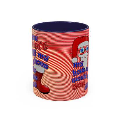 santa's shoes - Accent Mug (yellow-orange wave)