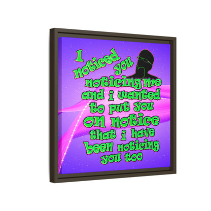noticed you noticing - framed canvas art (purple-pink wave)