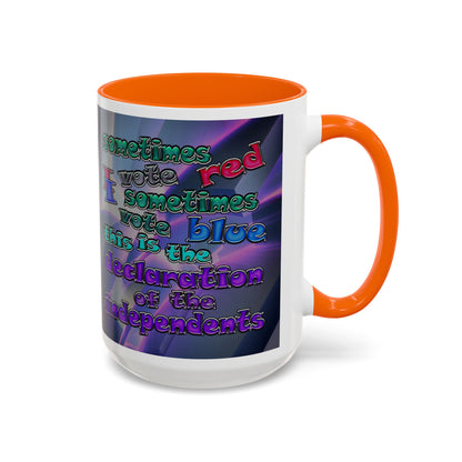 declaration of the independents - Accent Mug (grey-pink wave)