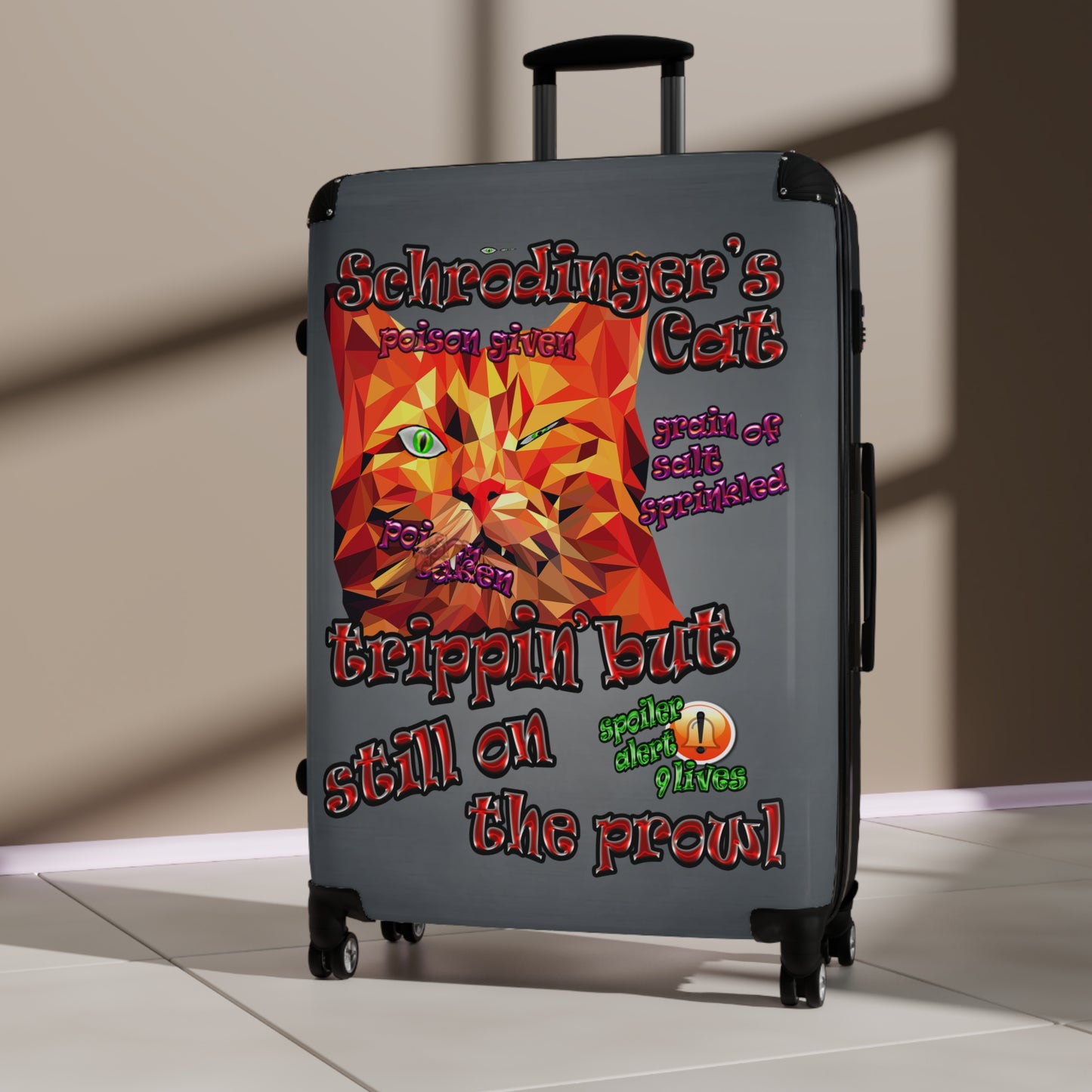schrodinger's cat - Suitcase (grey-light grey)