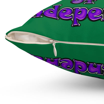 declaration of the independents - Spun Polyester Square Pillow - (dark green)