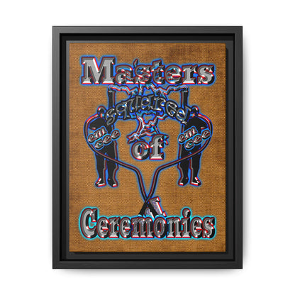 em cee squared - framed canvas art (brown papyrus)
