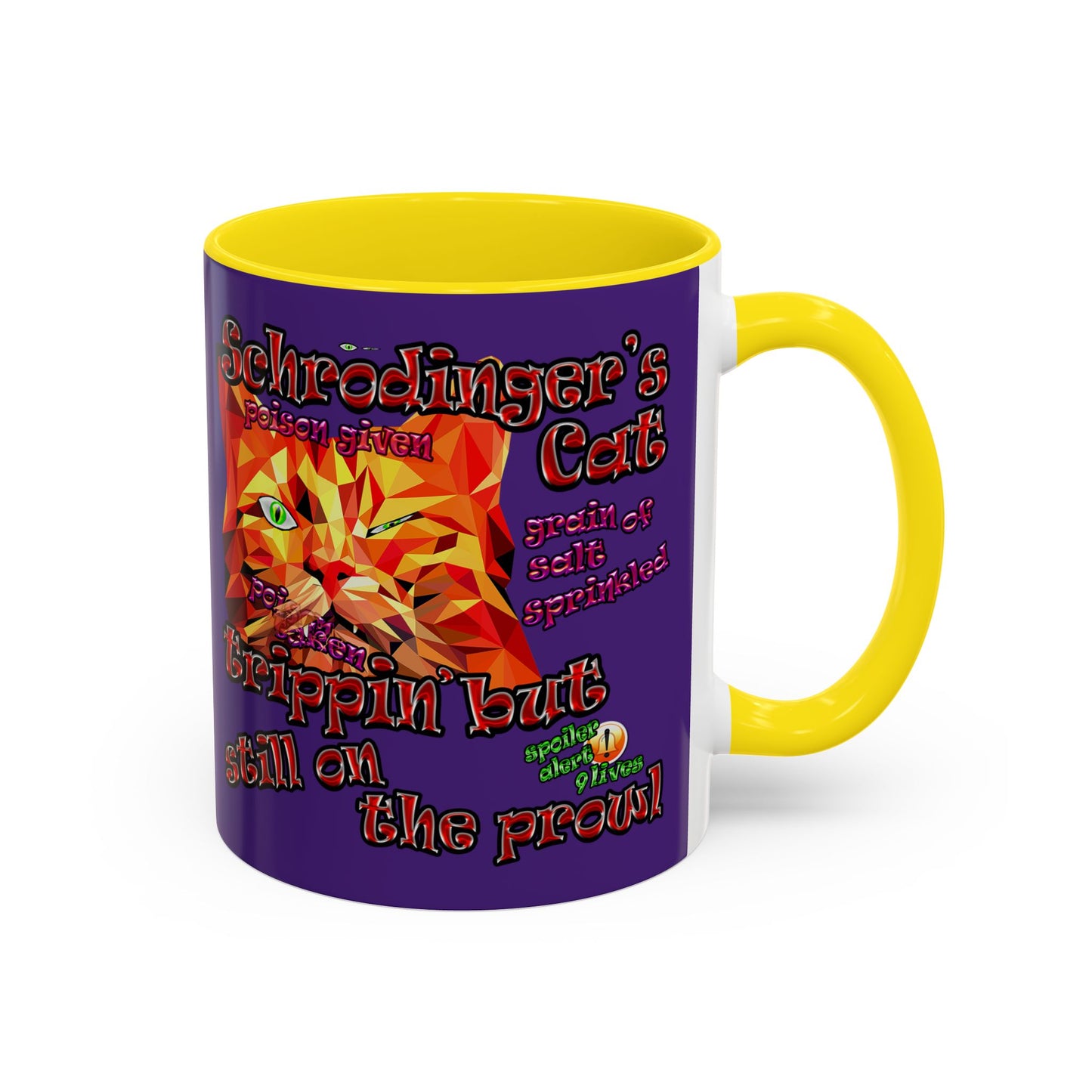 schrodinger's cat - Accent Mug (purple)