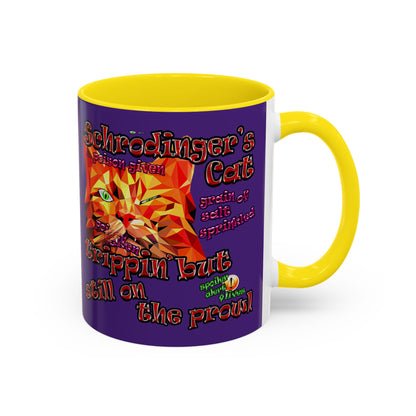 schrodinger's cat - Accent Mug (purple)