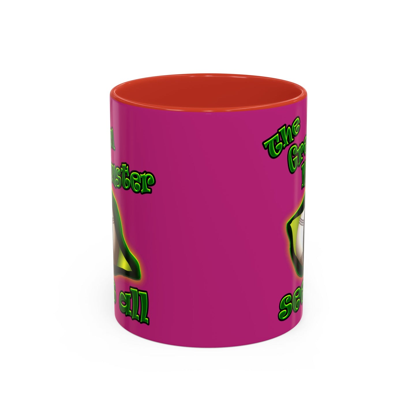 green monster - Accent Mug (pink)