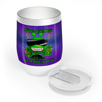 disc jockey - Chill Wine Tumbler (purple wave)