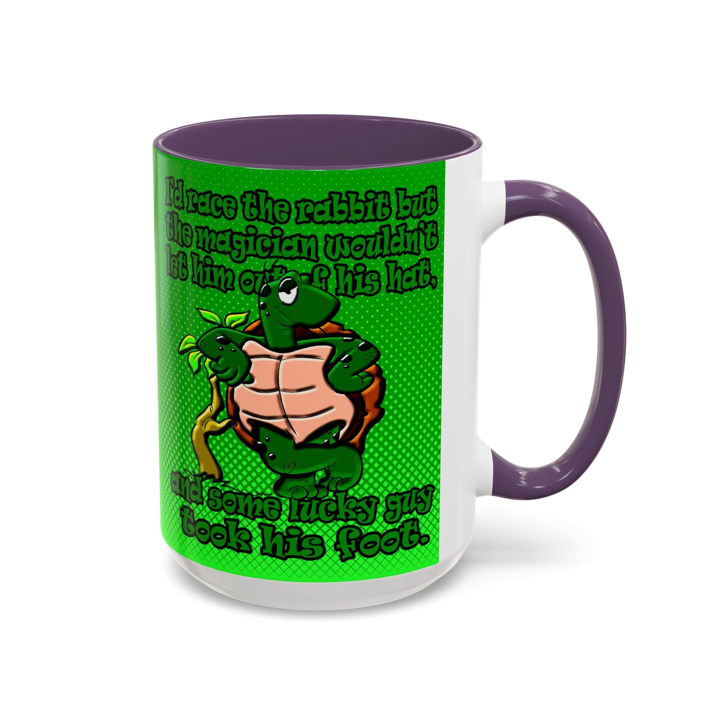 turtle race - Accent Mug (logo green)