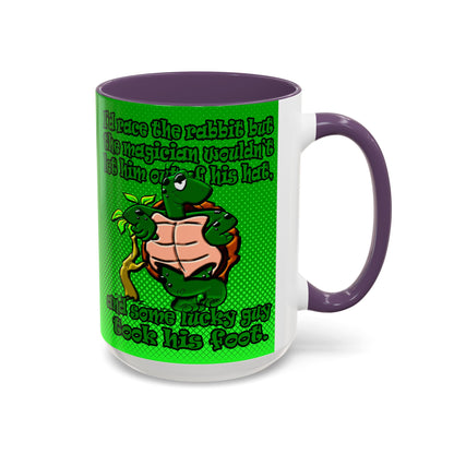 turtle race - Accent Mug (logo green)