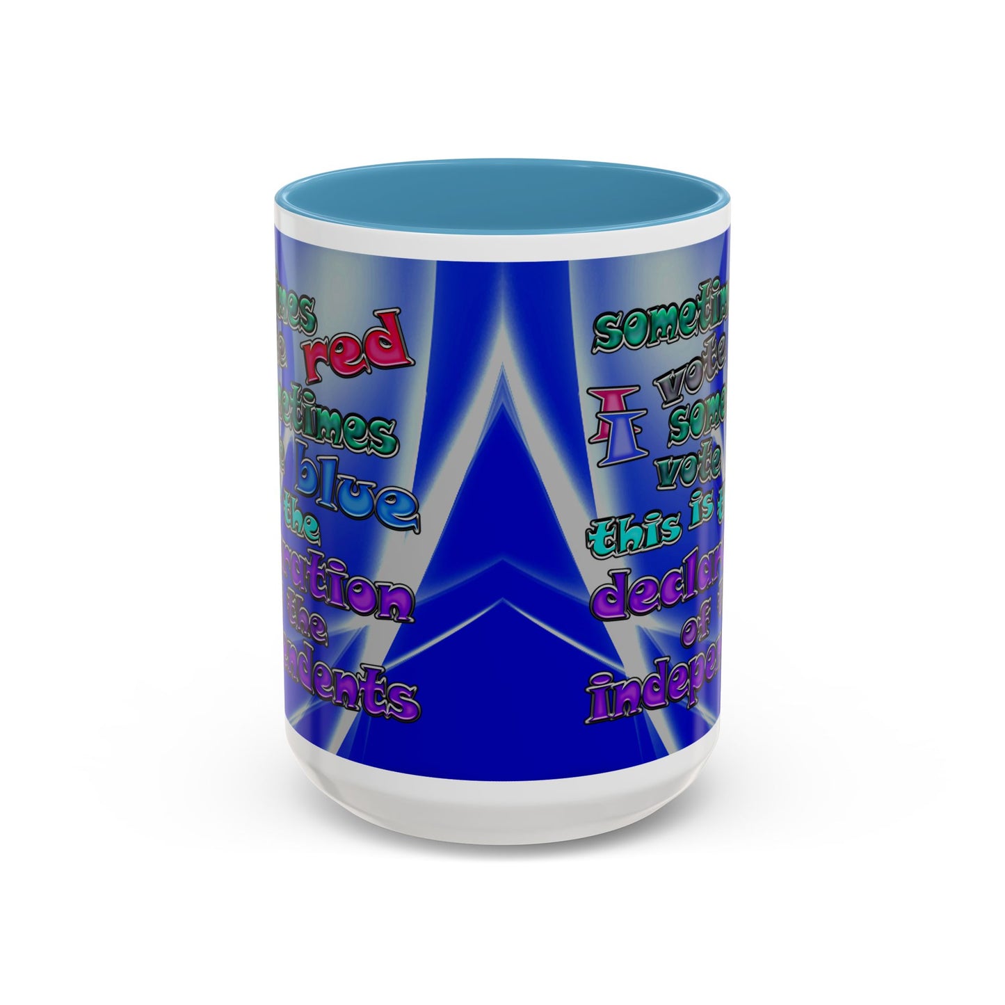 declaration of the independents - Accent Mug (blue-white wave)