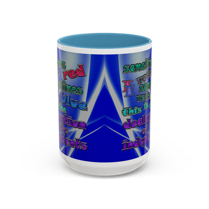 declaration of the independents - Accent Mug (blue-white wave)