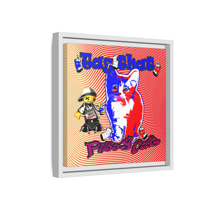 tag that - framed canvas art (yellow-orange wave)