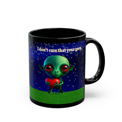 I don't care that your grey - Black Mug ('snoops' background)