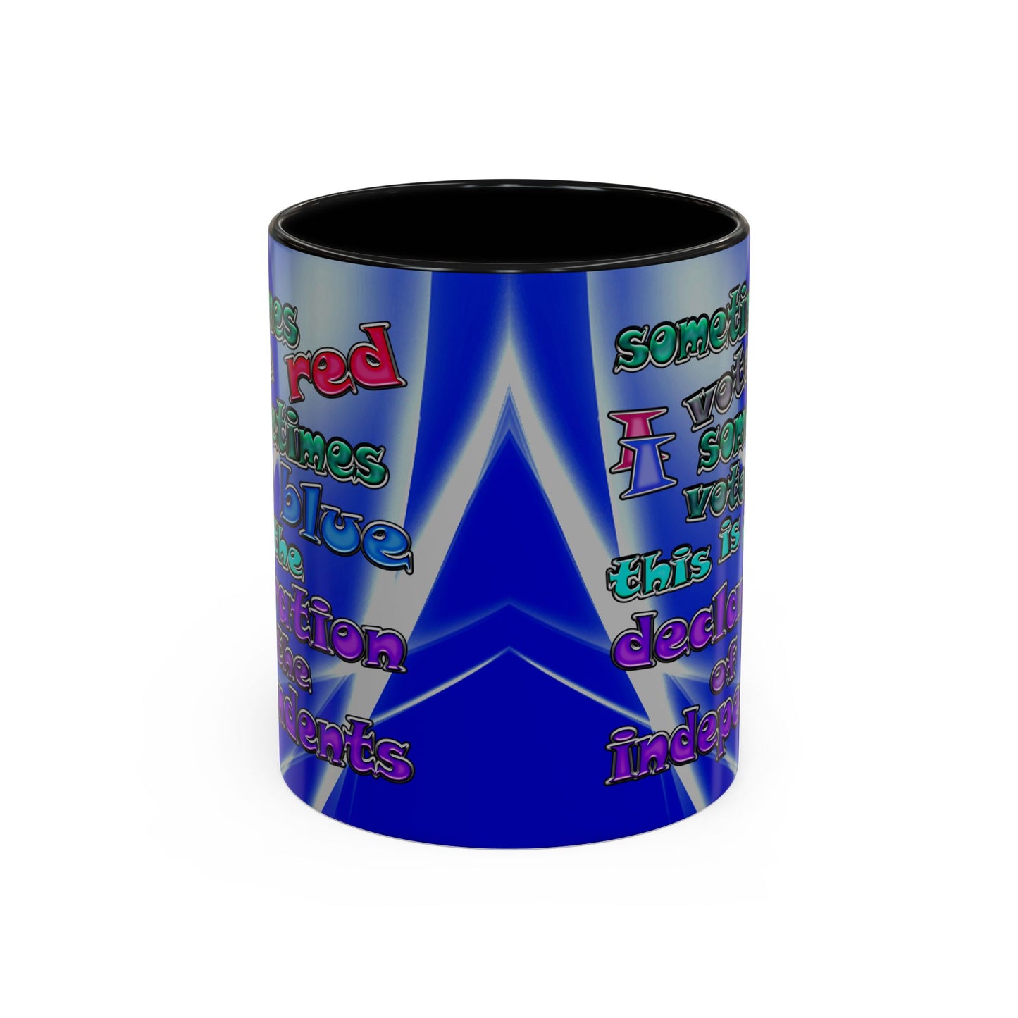 declaration of the independents - Accent Mug (blue-white wave)