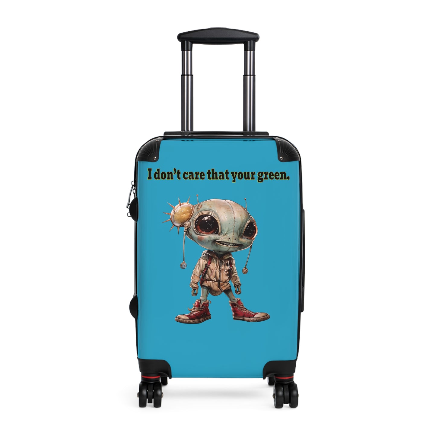 I don't care that your green - Suitcase (turquoise)
