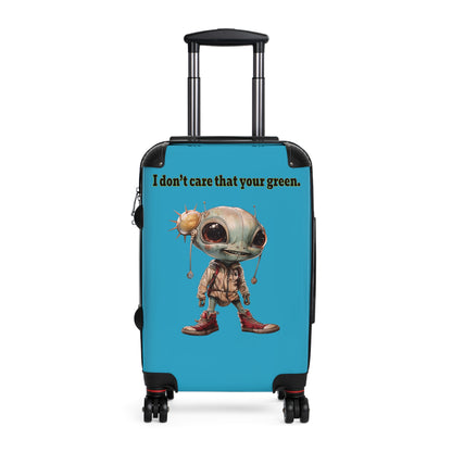 I don't care that your green - Suitcase (turquoise)