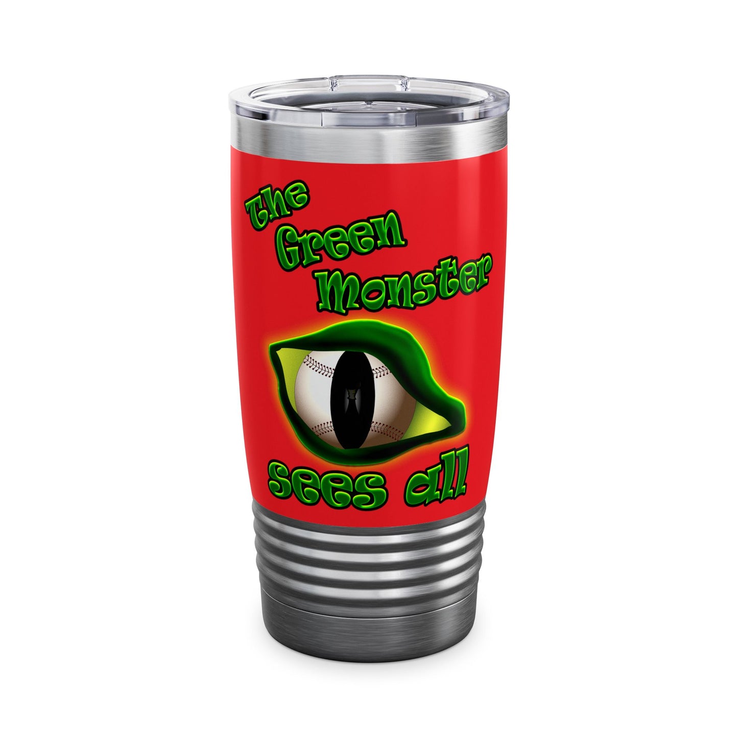 green monster - Ringneck Tumbler, 20oz (red)