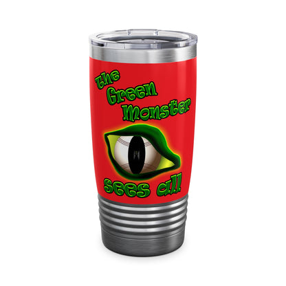 green monster - Ringneck Tumbler, 20oz (red)