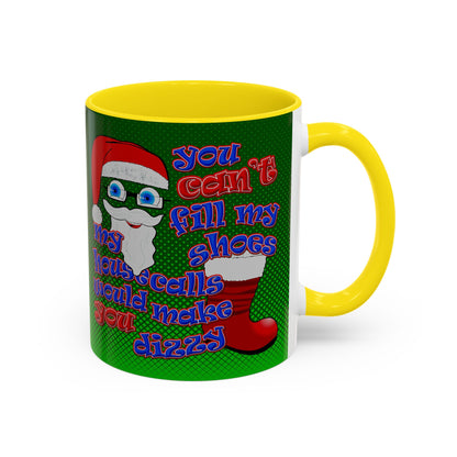 santa's shoes - Accent Mug (logo green)