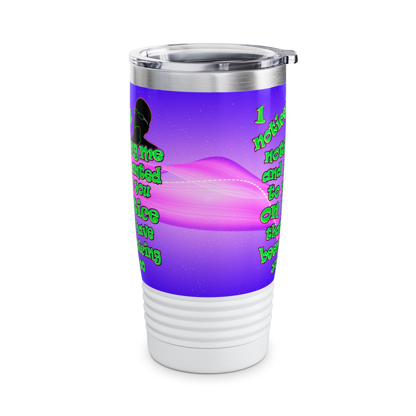noticed you noticing - Ringneck Tumbler, 20oz (purple-pink wave)