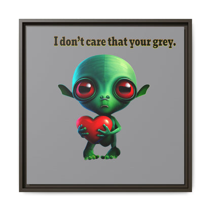 I don't care that your grey - framed canvas art (grey)
