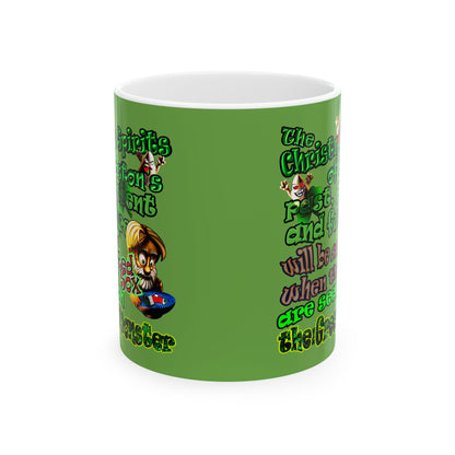christmas spirits of boston - White Mug (green)
