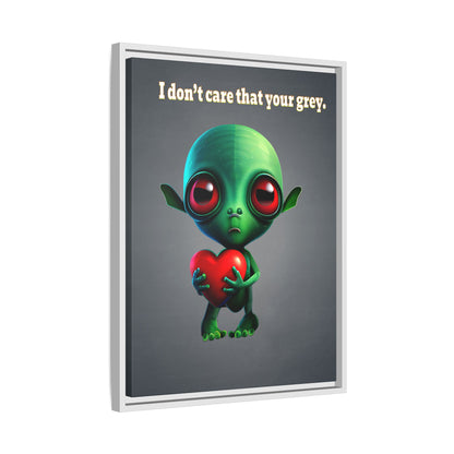 I don't care that your grey - framed canvas art (grey-light grey)