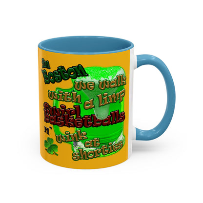 celtics logo - Accent Mug (yellow)