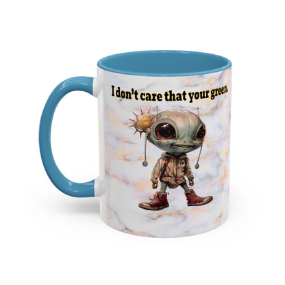 I don't care that your grey - Accent Mug (white marble)