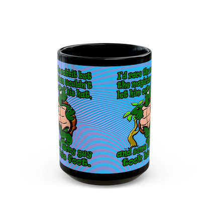 turtle race - Black Mug (light blue-purple wave)