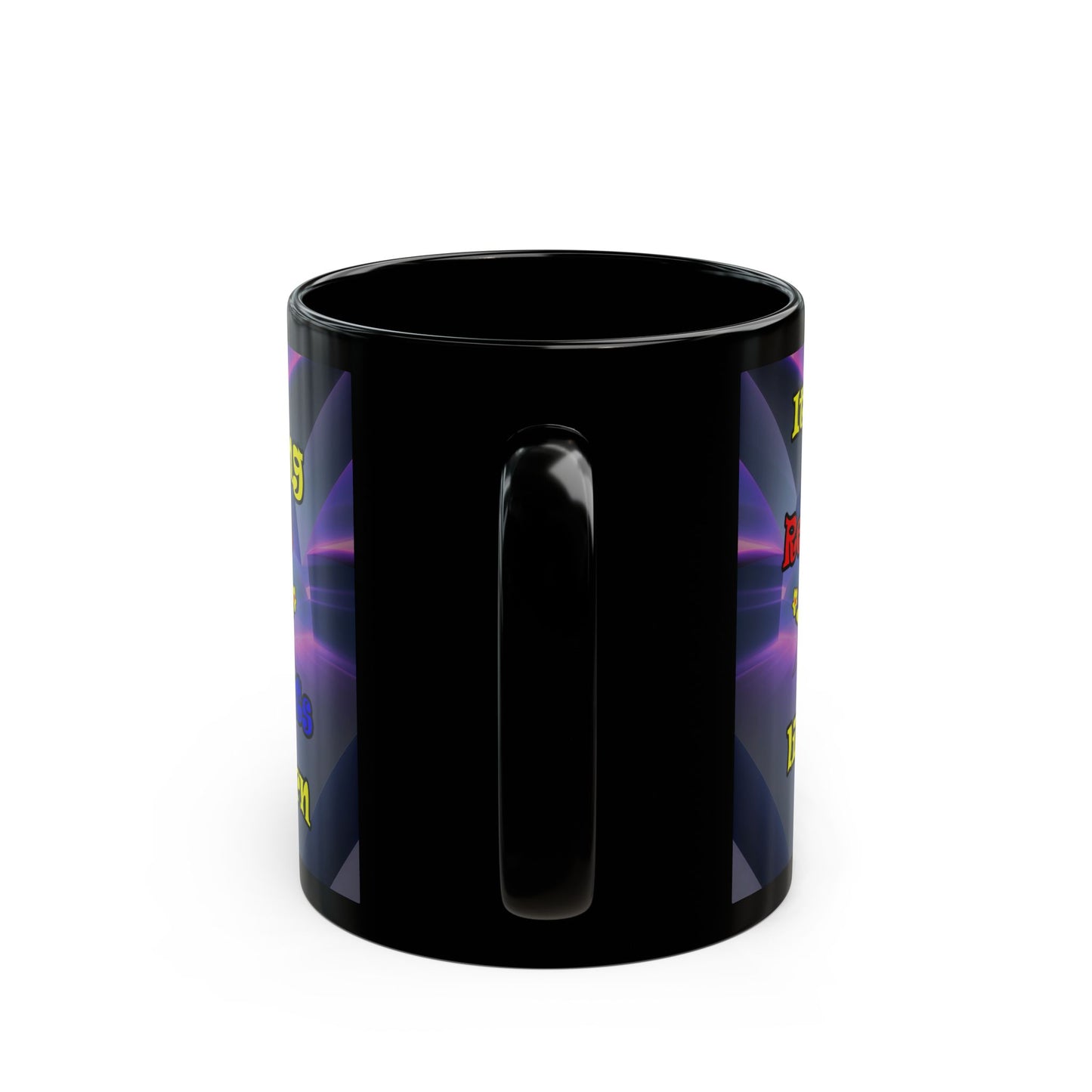 popping like popcorn - Black Mug (grey-pink wave)
