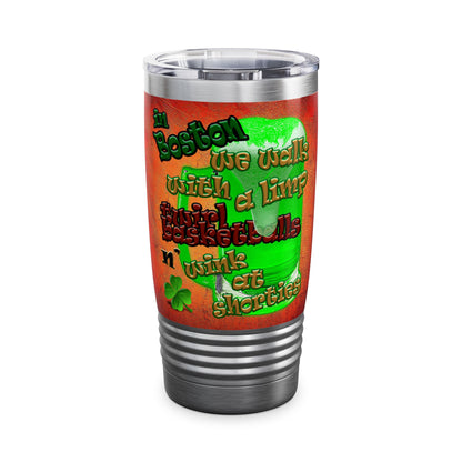 celtics logo - Ringneck Tumbler, 20oz (burnt orange)