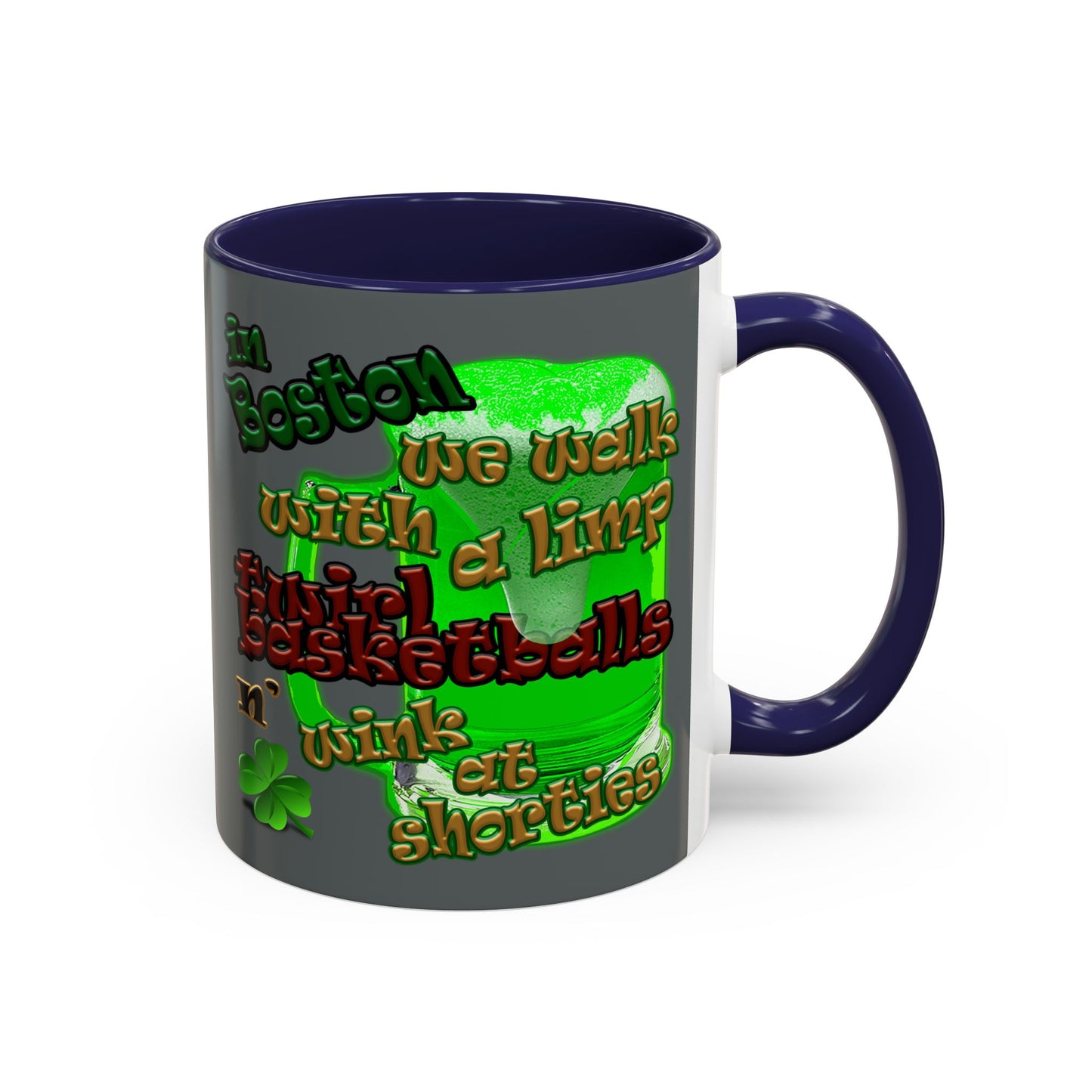 celtics logo - Accent Mug (dark grey)