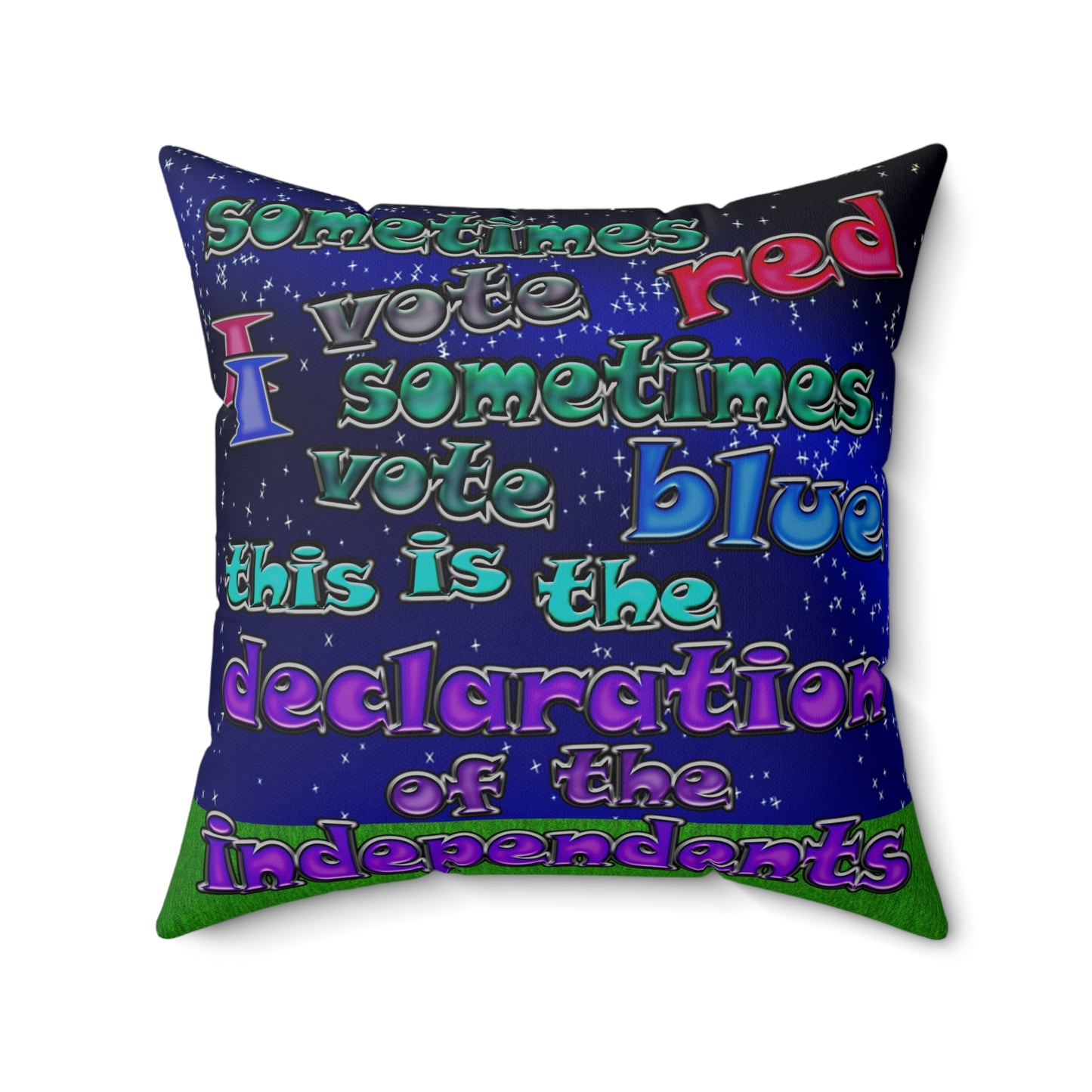 declaration of the independents - Spun Polyester Square Pillow - ('snoops' background)