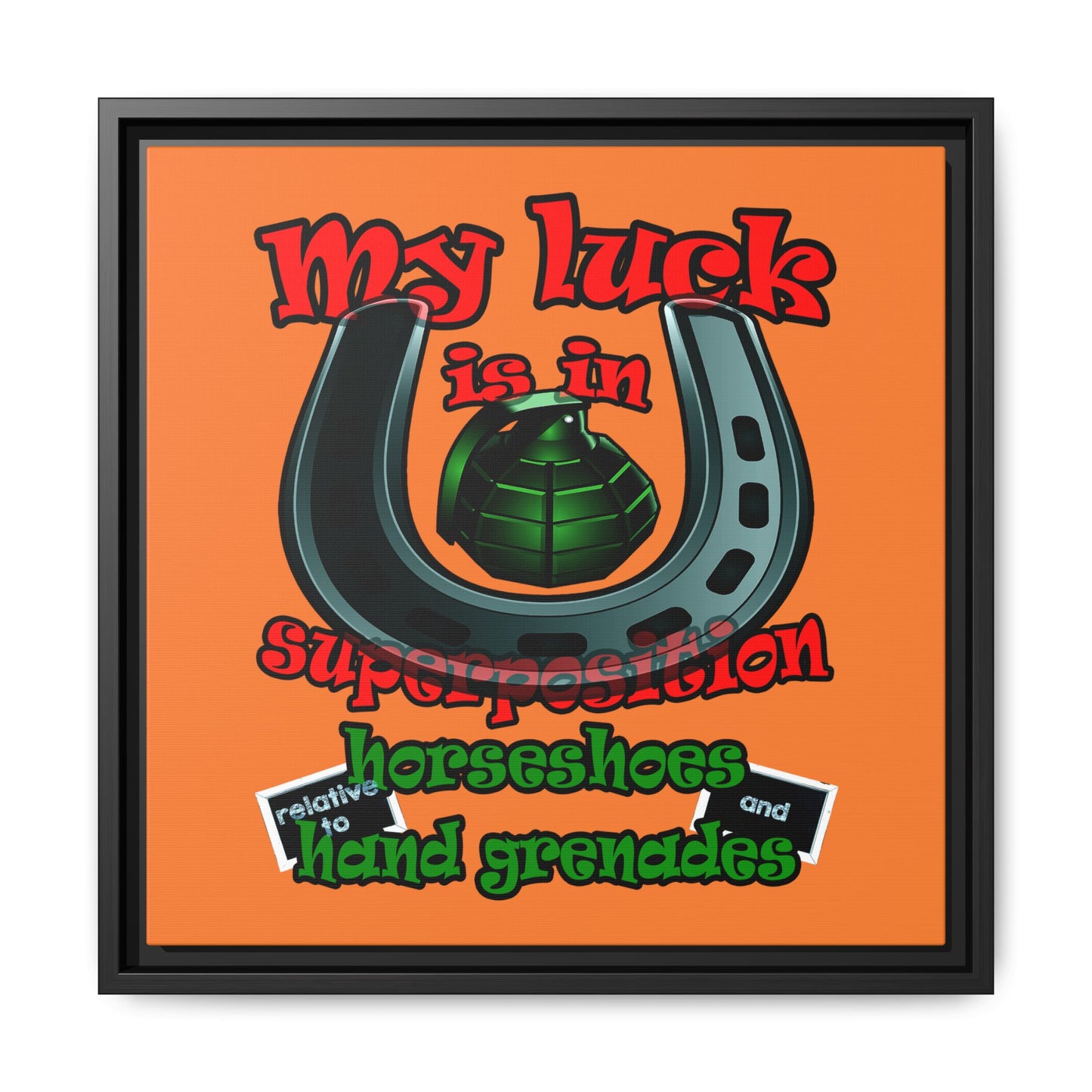 my luck - framed canvas art (crusta)