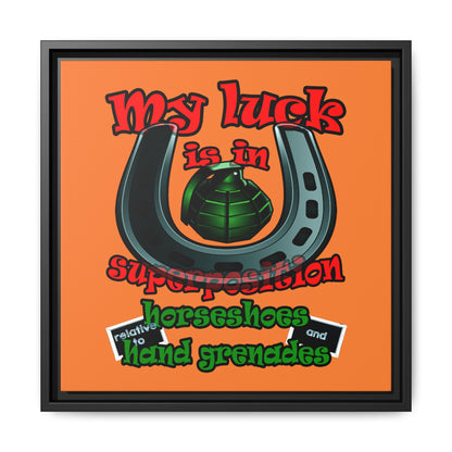 my luck - framed canvas art (crusta)