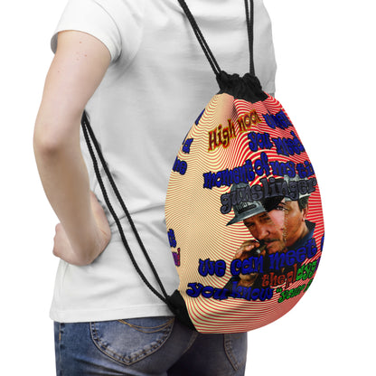 high noon - Drawstring Bag (yellow-orange wave)