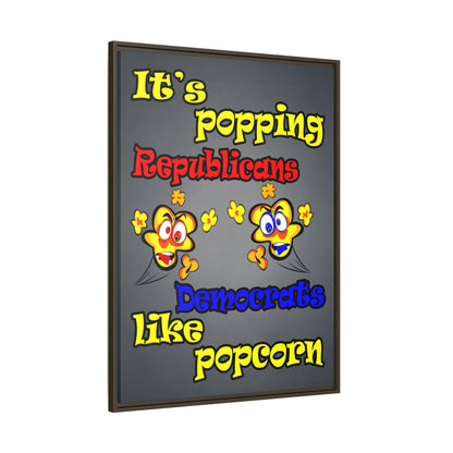 popping like popcorn - framed canvas art (grey-light grey)