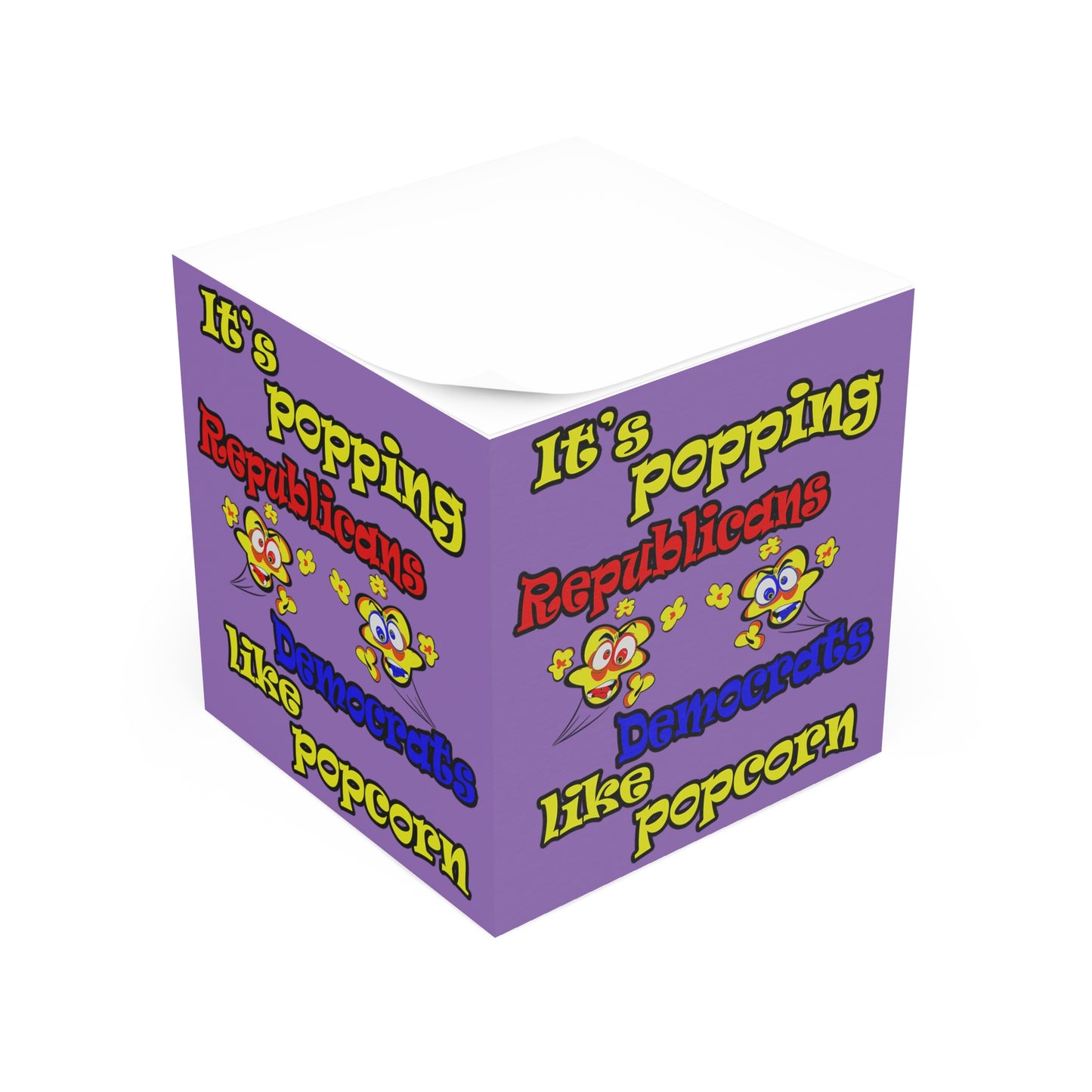 popping like popcorn - note cube (light purple)