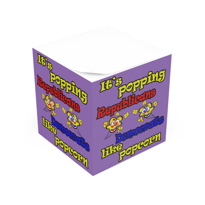 popping like popcorn - note cube (light purple)