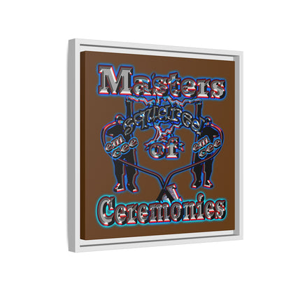 em cee squared - framed canvas art (brown)