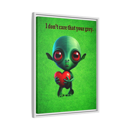 I don't care that your grey - framed canvas art (green turf)