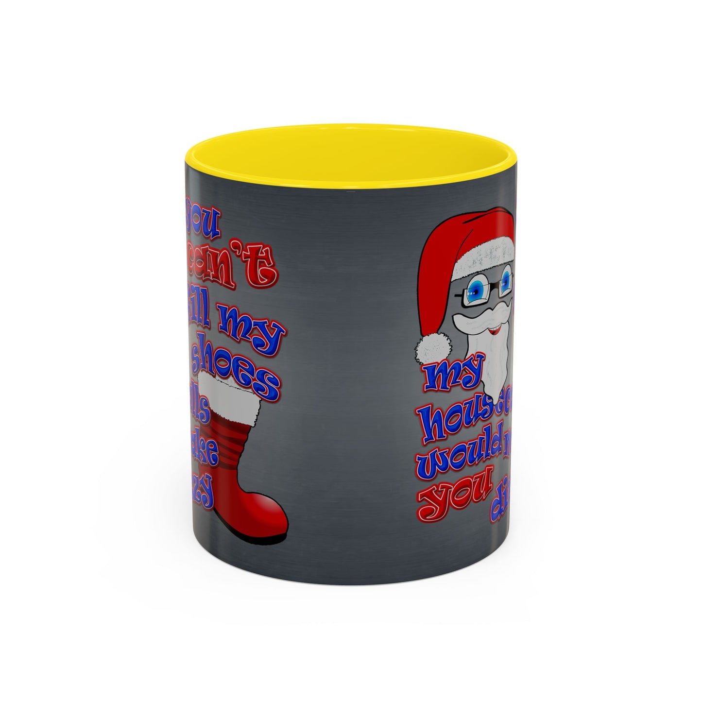 santa's shoes - Accent Mug (grey-light grey)