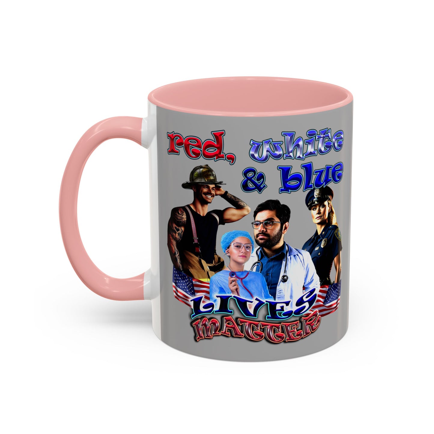 rw&b lives matter - Accent Mug (light grey)