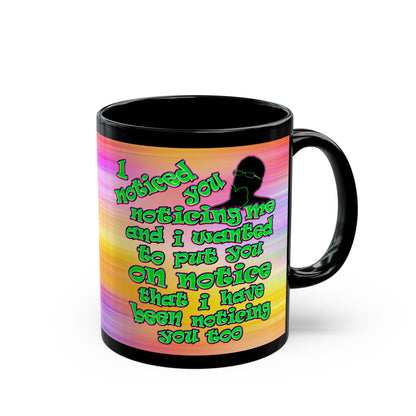 noticed you noticing - Black Mug (color blur)