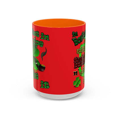 celtics logo - Accent Mug (red)