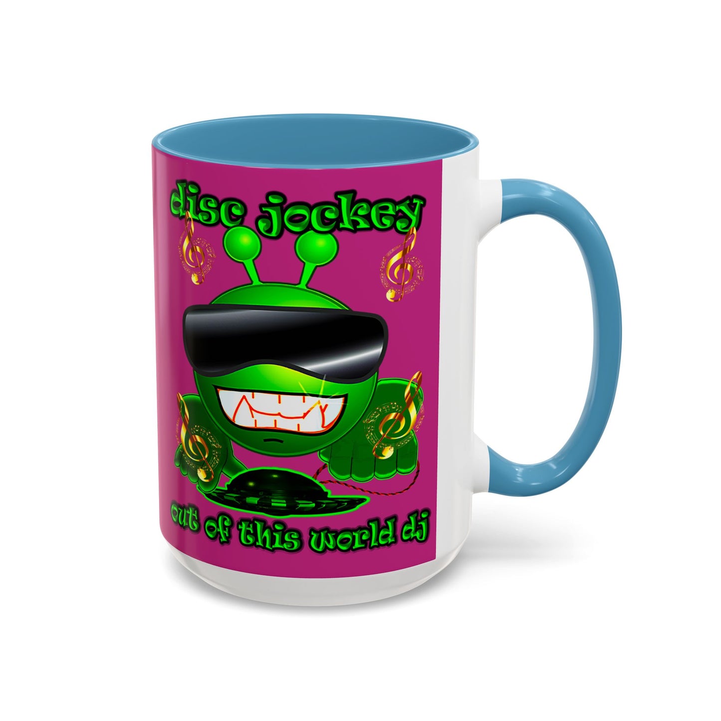 disc jockey - Accent Mug (pink)