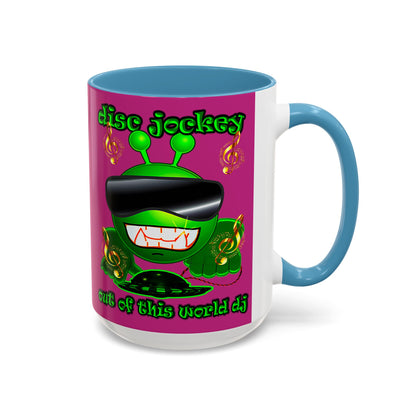 disc jockey - Accent Mug (pink)
