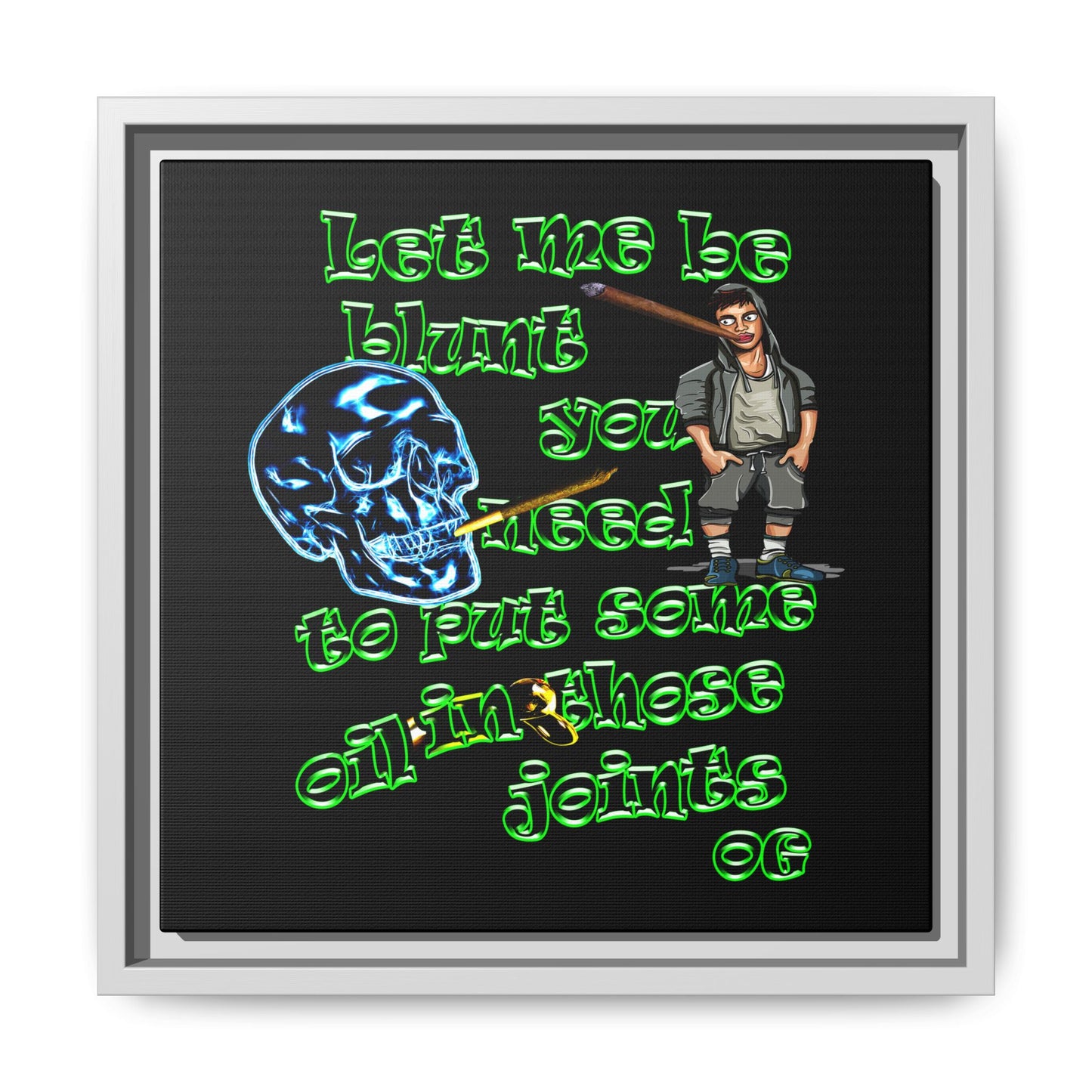og - framed canvas art (black)